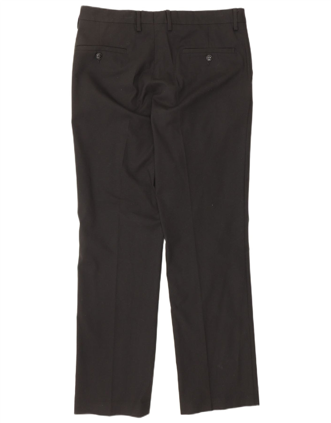 Pantaloni da abito dritti da uomo ZARA EU 40 medio W31 L32 poliestere nero