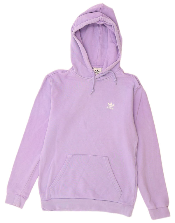 Felpa con cappuccio da uomo Adidas piccola in cotone viola