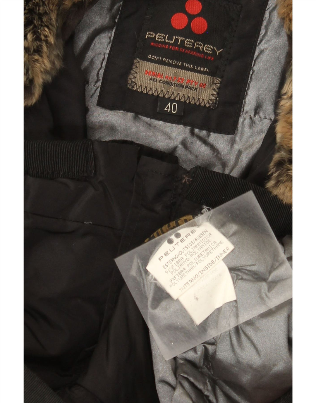 Piumino Donna PEUTEREY IT 40 Small Nero Poliammide