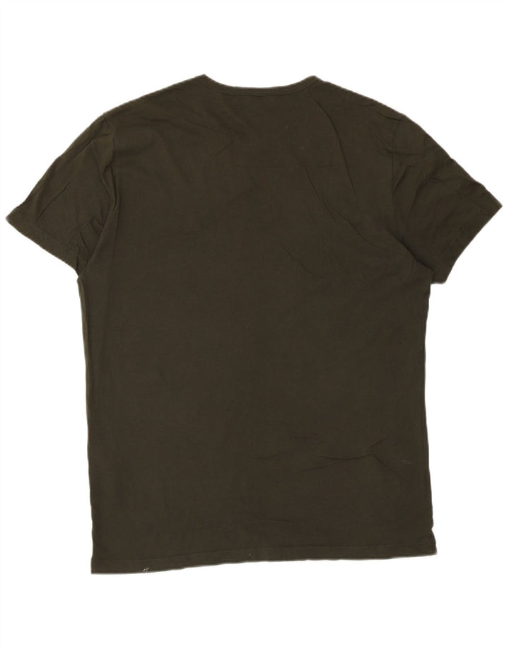 T-shirt da uomo Reiss Top in cotone kaki medio