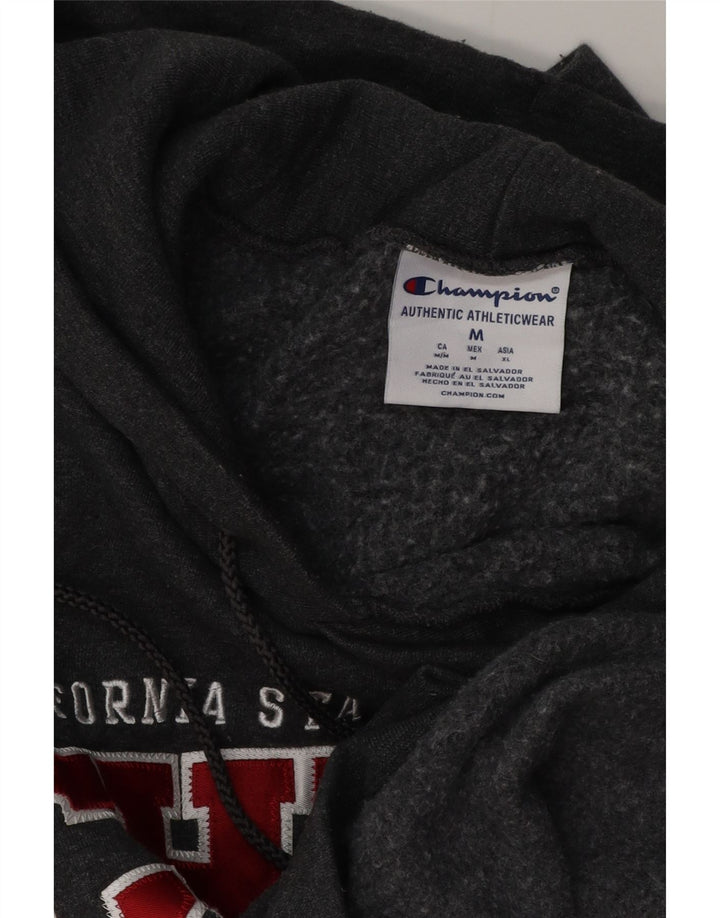 Felpa con cappuccio grafica Champion Chico University da uomo in cotone grigio medio