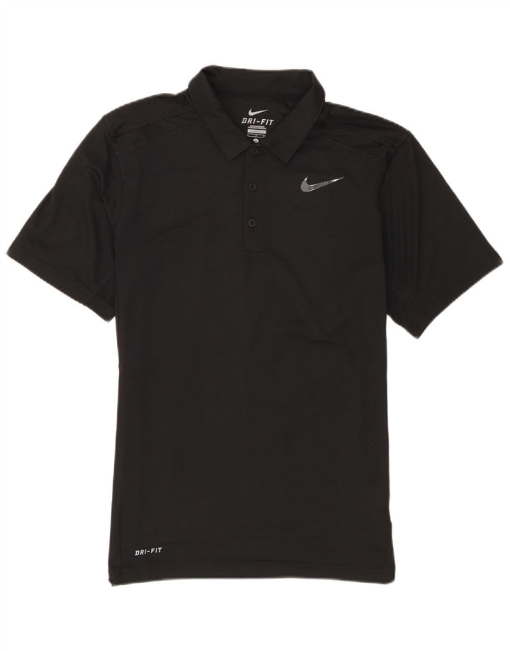 Polo Nike da uomo Dri Fit piccola in poliestere nero