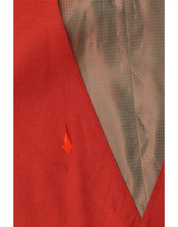 Gilet Uomo VINTAGE IT 50 Viscosa Colourblock Rosso Medio