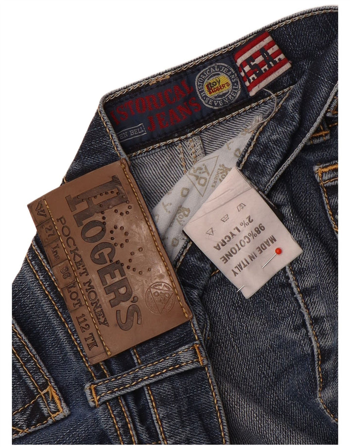 Jeans slim da donna Roy Rogers W27 L32 cotone blu navy