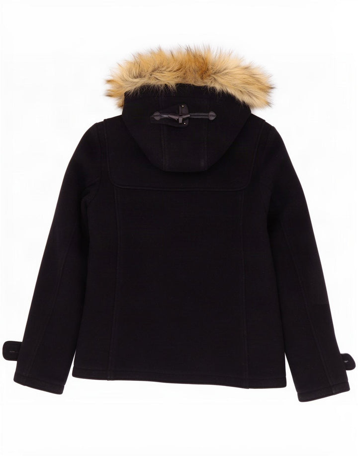 Montgomery con cappuccio da donna Fat Face UK 10 Small Lana blu navy