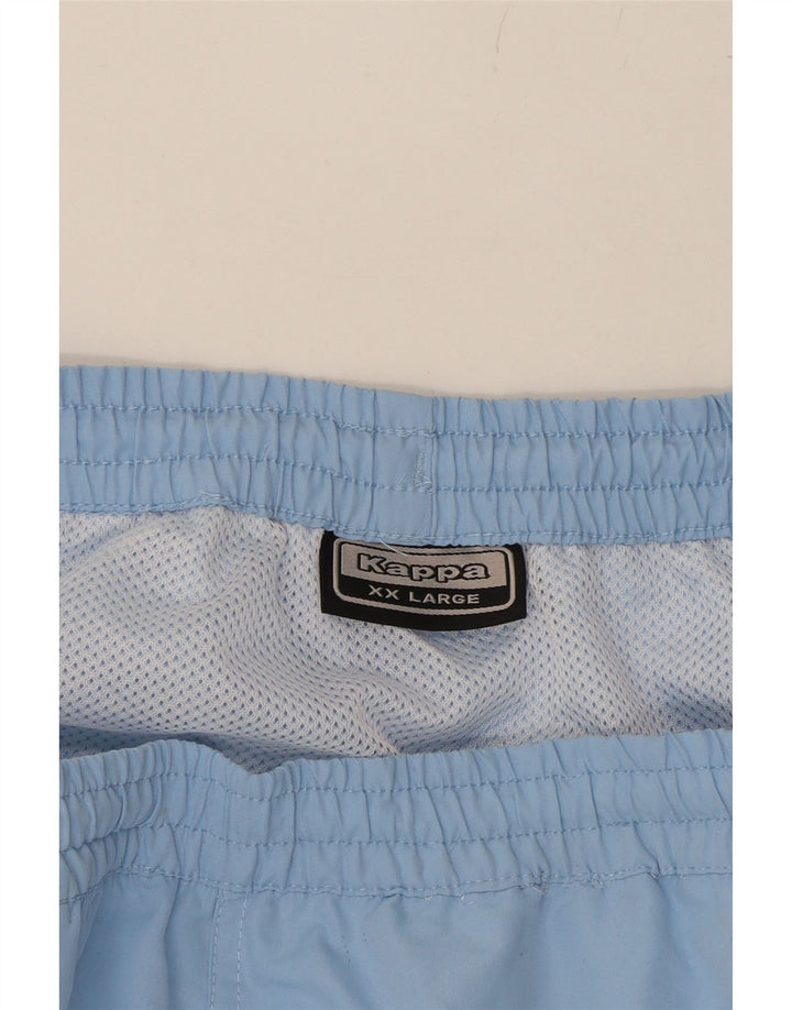 KAPPA Mens Graphic Swimming Shorts 2XL  Blue Polyester Vintage Kappa and Second-Hand Kappa from Messina Hembry 