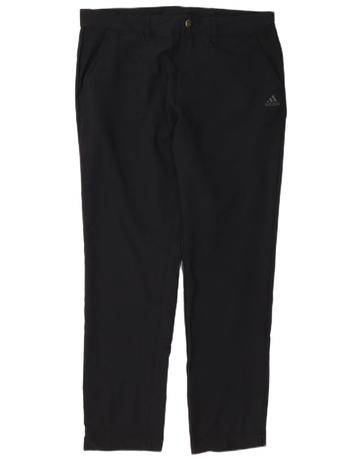 Pantaloni chino slim da uomo Adidas W34 L30 poliestere nero