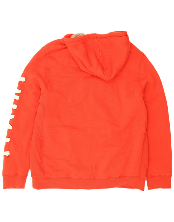 Felpa con cappuccio con zip grafica da uomo Animal XL in cotone rosso