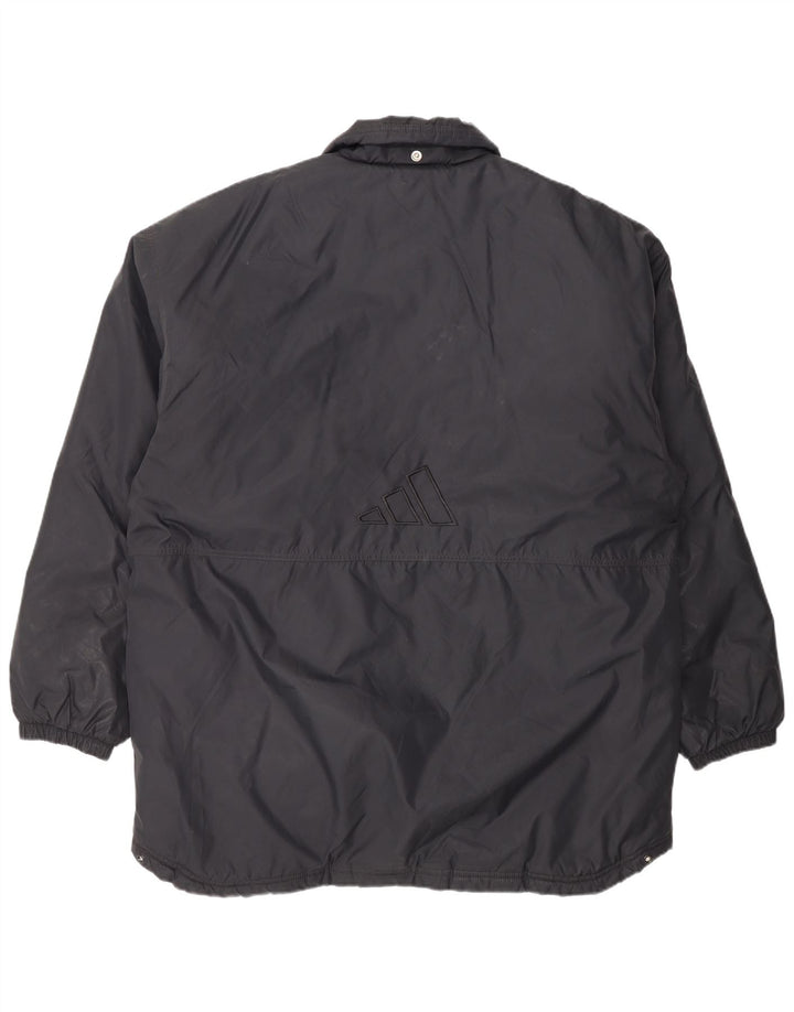Giacca a vento Adidas da uomo vestibilità ampia UK 44/46 grande nera in poliammide