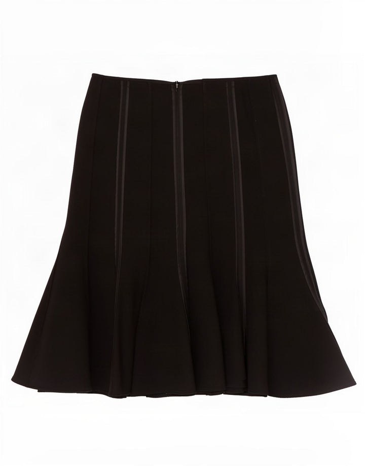 Gonna a tromba da donna Marks & Spencer UK 12 media W30 poliestere nero