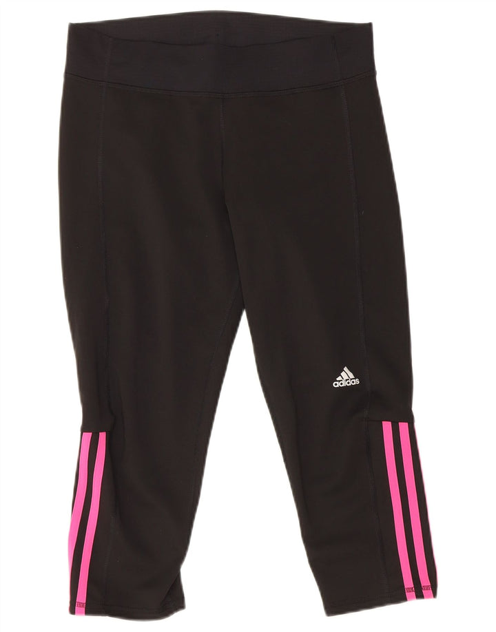 Leggings Adidas Capri da donna UK 12/14 Poliestere nero medio