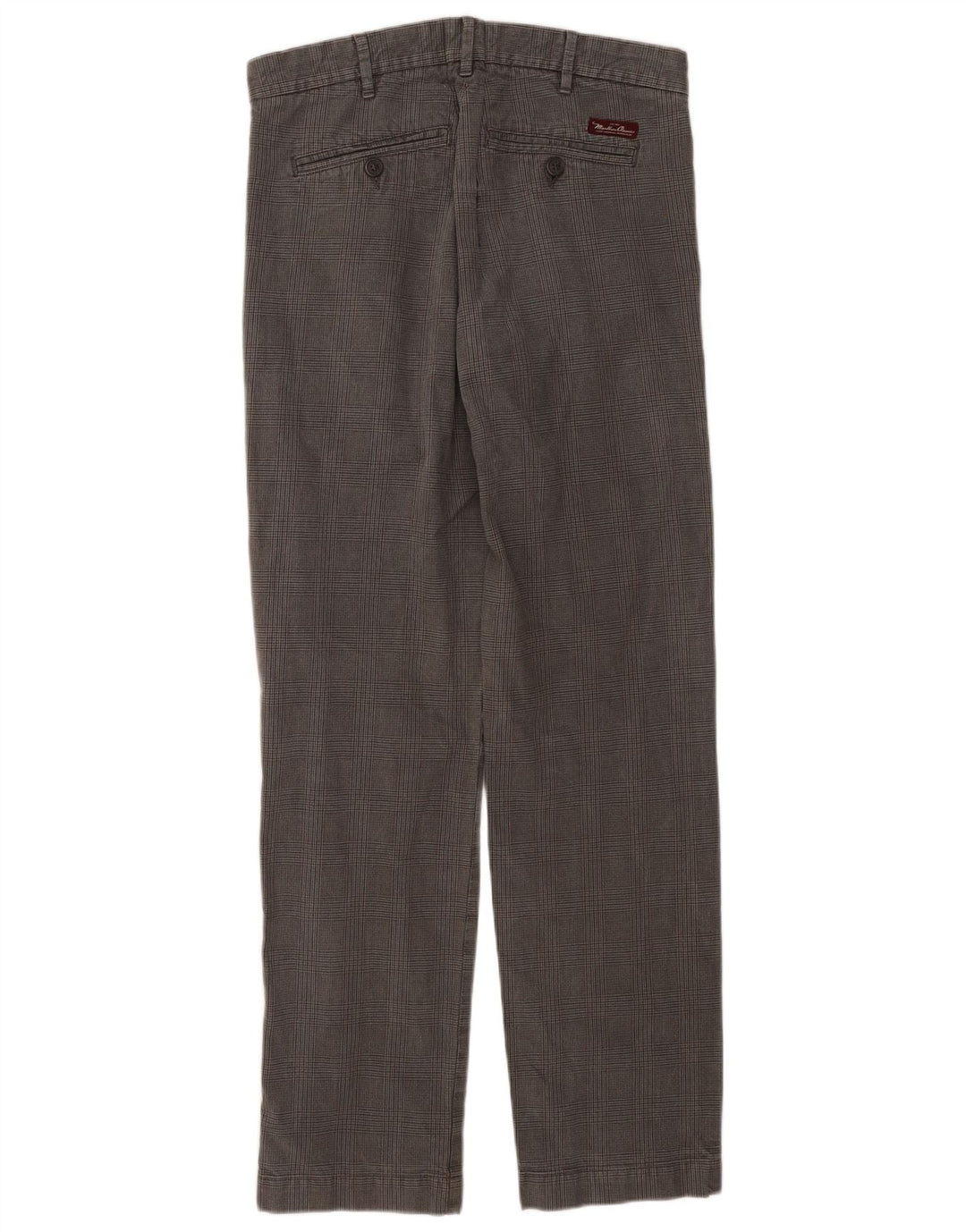 Pantaloni chino da uomo Marlboro Classics W36 L34 in cotone a quadri grigi