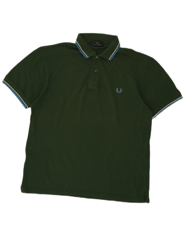 Polo da uomo Fred Perry grande in cotone verde