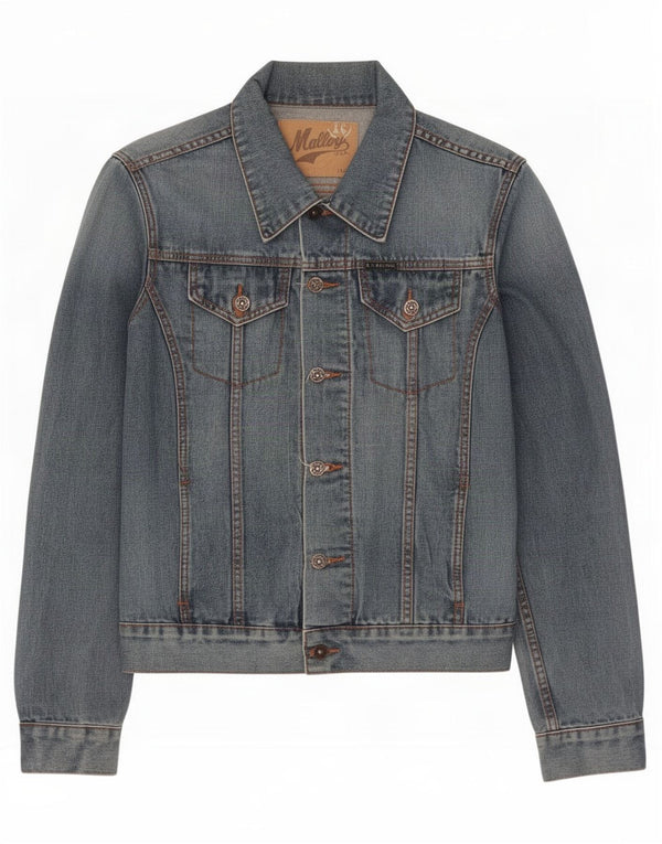 Giacca di jeans vintage da uomo UK 36 piccolo cotone blu