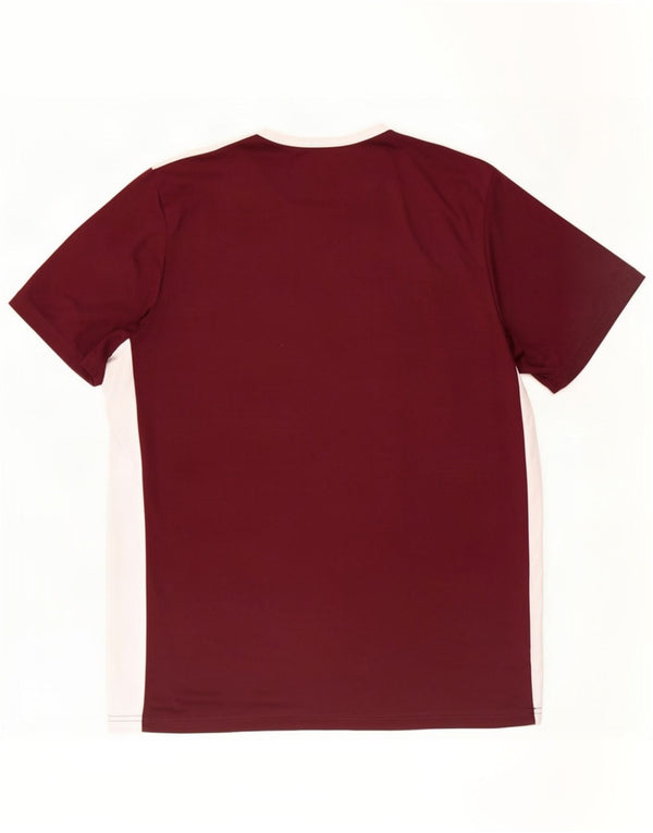 T-shirt Adidas Aeroready da uomo, grande, in poliestere color block bordeaux