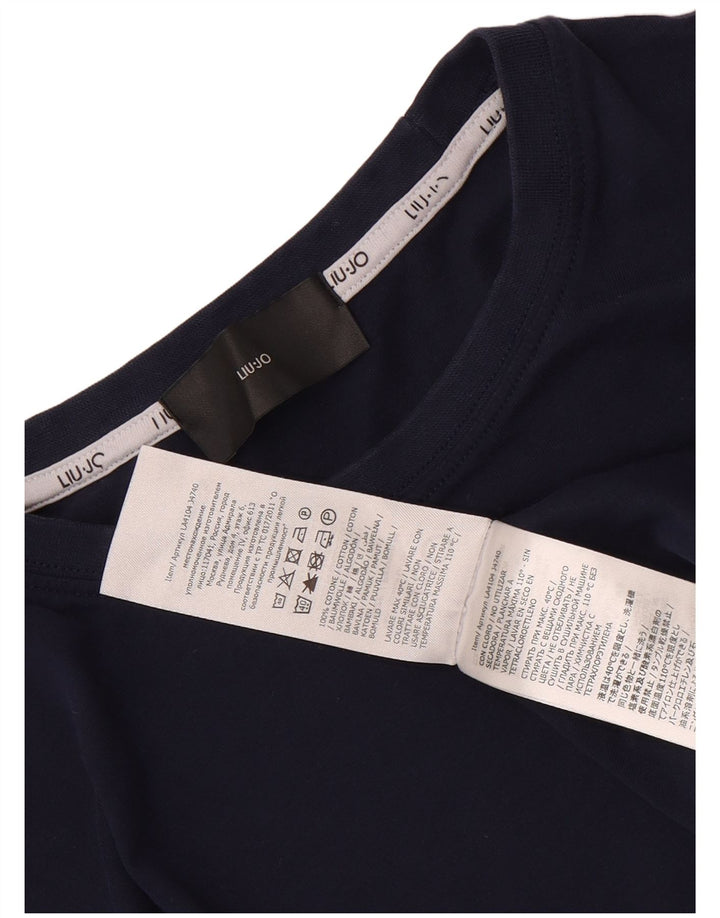 Liu Jo T-shirt Uomo Top Media Blu Navy in Cotone