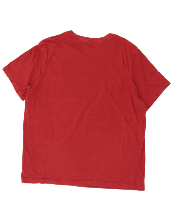 T-shirt grafica da uomo Nike Top grande in cotone bordeaux