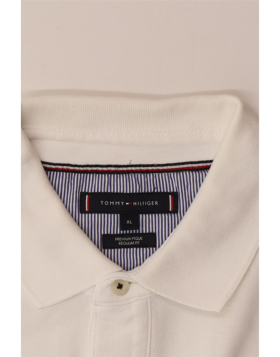 Polo da uomo vestibilità regolare Tommy Hilfiger XL bianca