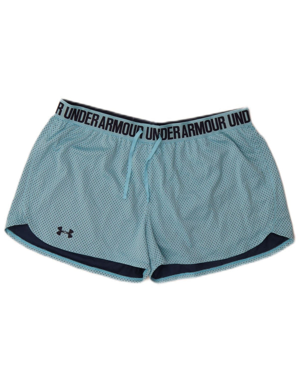 Pantaloncini sportivi Under Armour da donna Heat Gear Graphic UK 14 Large Blue Spotted