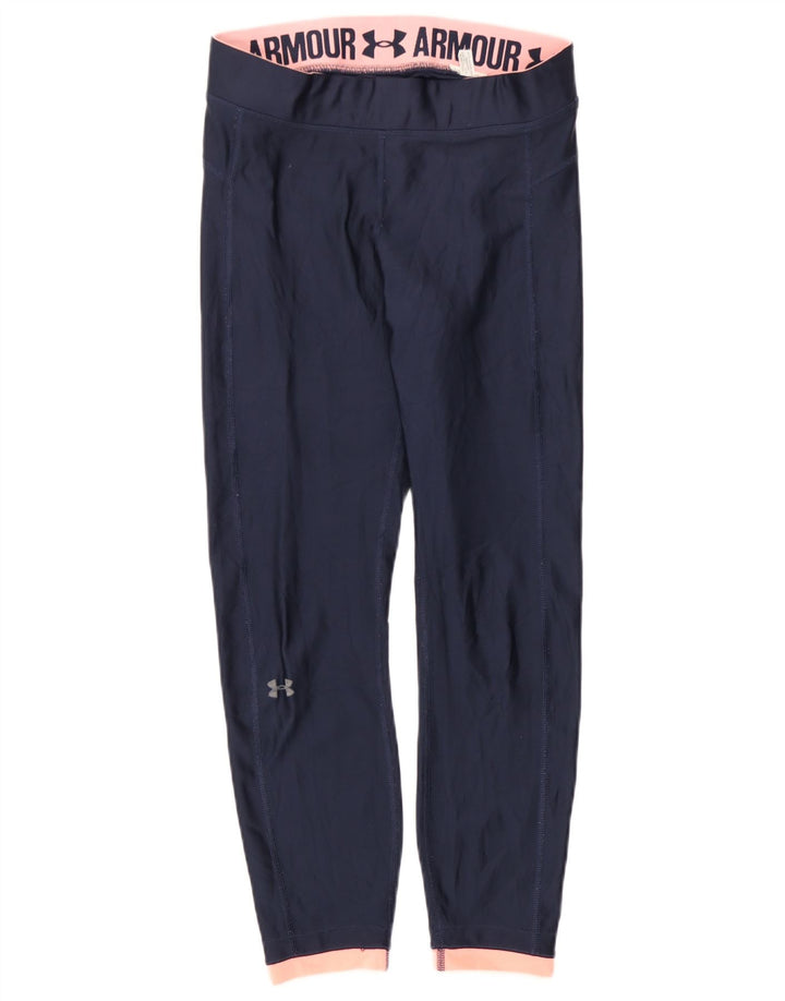 Leggings grafici crop da donna Under Armour UK 12 medio blu navy