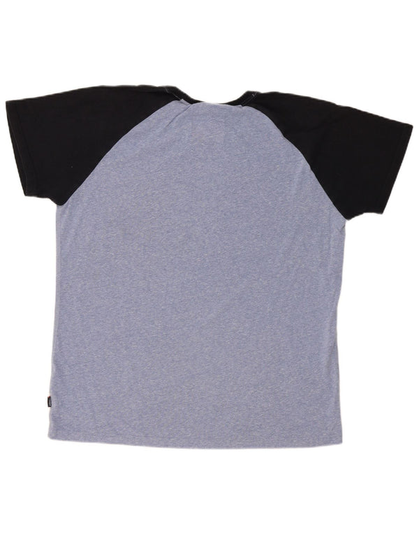 T-shirt grafica da uomo Superdry Top 2XL in cotone color block blu