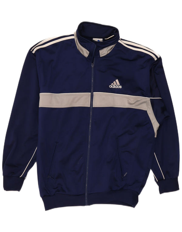 Adidas Giacca da uomo con grafica grafica, giacca grande, colore blu navy