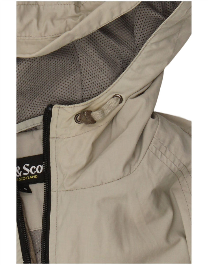 Giacca antipioggia con cappuccio da uomo Lyle & Scott UK 36 piccola in nylon beige