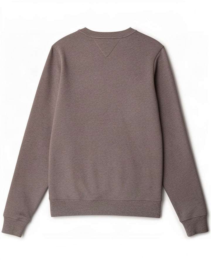 Felpa grafica da uomo Tommy Hilfiger Maglione piccolo in cotone color block grigio
