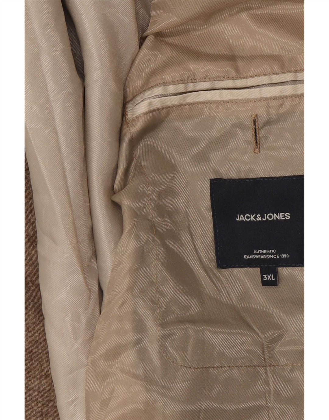 Cappotto da uomo Jack & Jones UK 46 3XL Poliestere beige