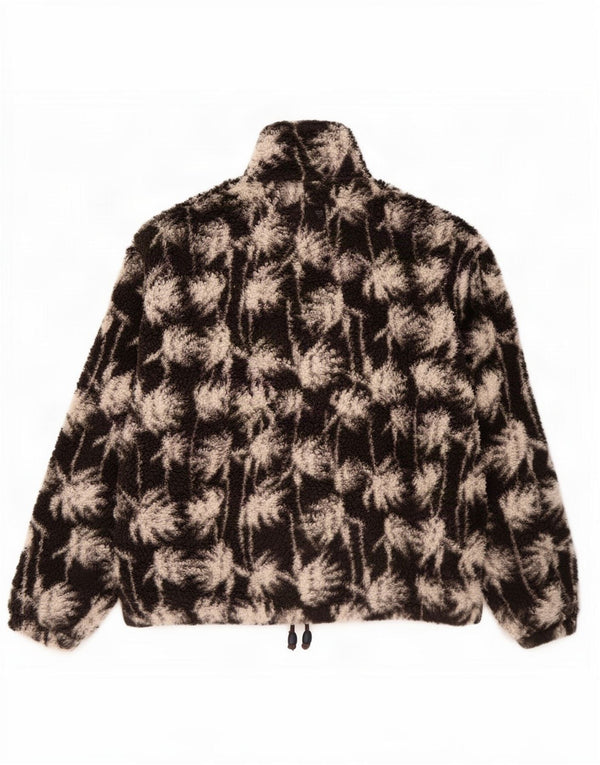 Maglione in pile oversize con zip e collo oversize da donna Billabong UK 16 Grande floreale nero