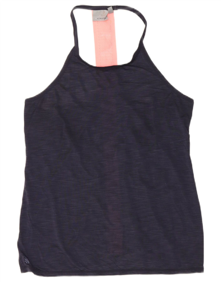 Canotta da donna Athleta UK 12 Poliestere screziato medio blu navy