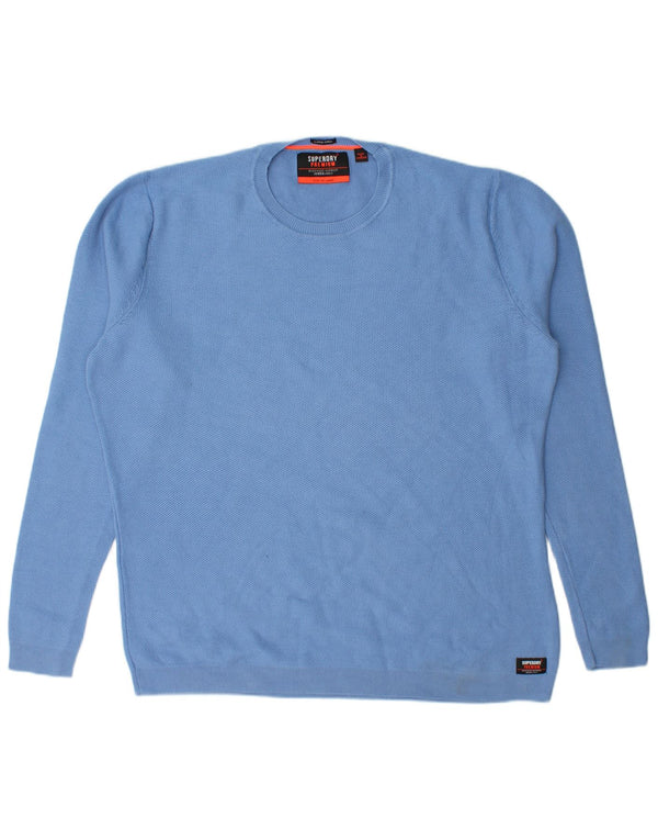 Maglione maglione girocollo da uomo Superdry 2XL cotone blu