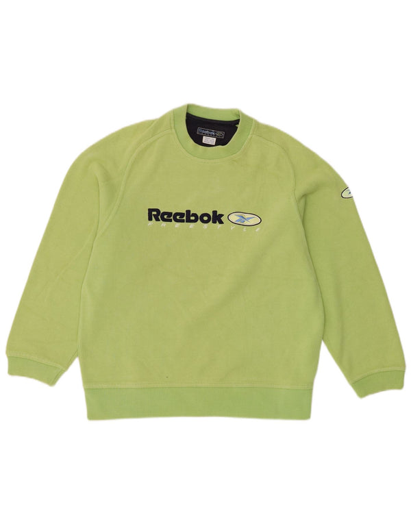 Felpa grafica Reebok per ragazzi, 12-13 anni, in cotone verde