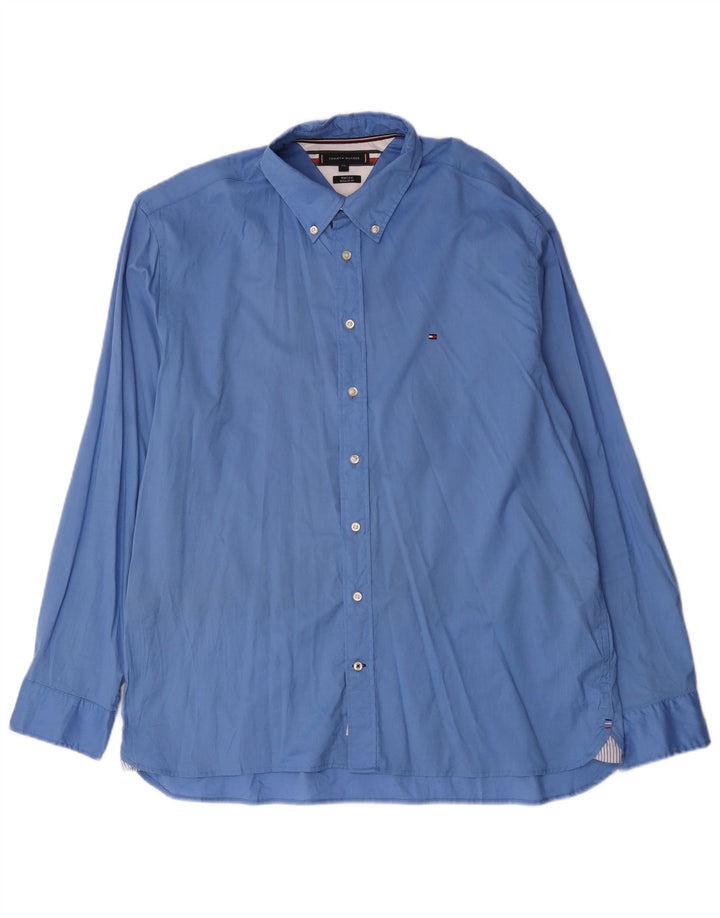 Camicia da uomo Regular Fit Tommy Hilfiger 2XL in cotone blu