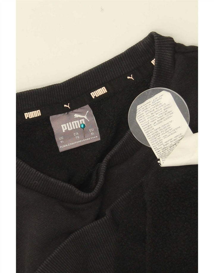 Felpa da uomo Puma Jumper XL in cotone nero