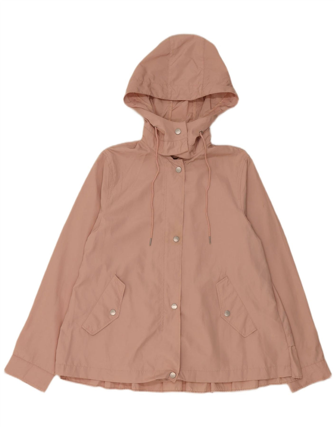Giacca antipioggia con cappuccio da donna Zara UK 14 poliestere rosa medio