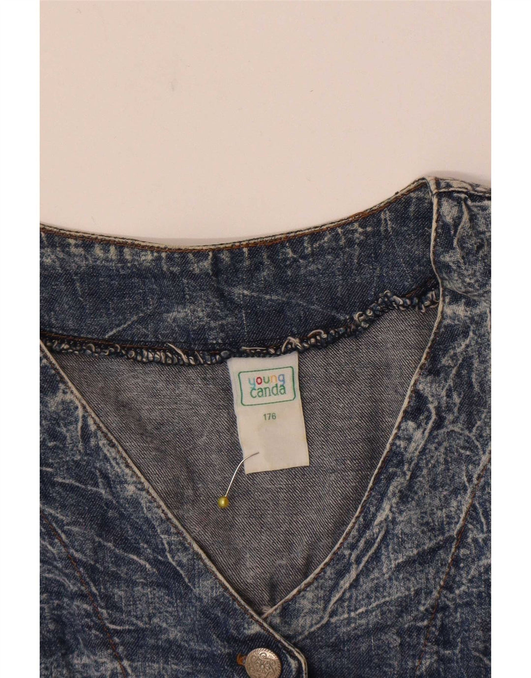 Giacca di jeans corta per ragazze Canda 15-16 anni in cotone blu