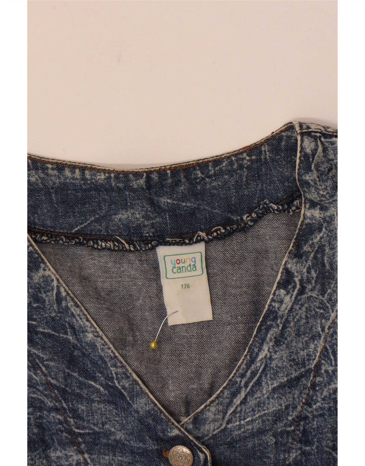 Giacca di jeans corta per ragazze Canda 15-16 anni in cotone blu