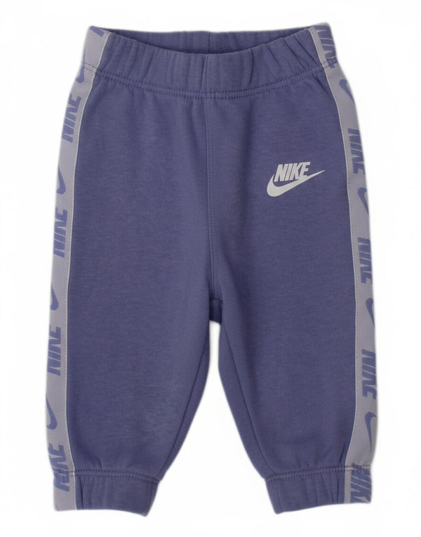 NIKE Baby Boys Graphic Joggers Tracksuit Trousers 0-3 Months  Purple