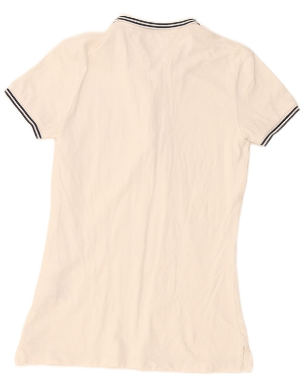 Polo da donna Tommy Hilfiger UK 8 piccola in cotone bianco