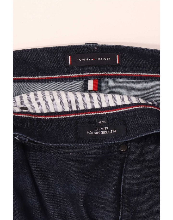 Tommy Hilfiger Uomo Bleecker Stretch Jeans Slim W36 L27 Blu Navy