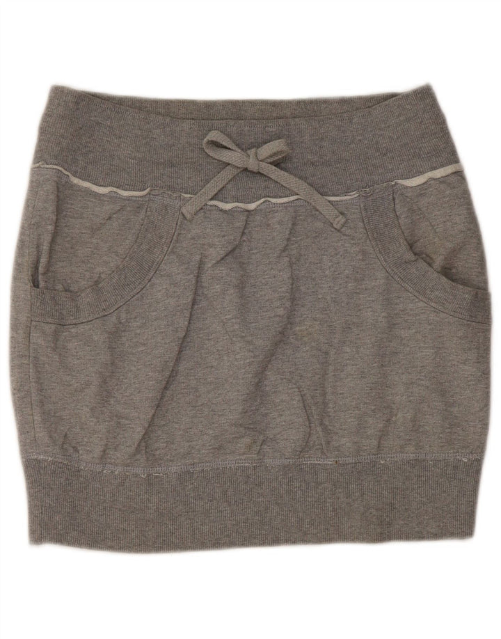 Minigonna Benetton Donna W30 Grigio Medio