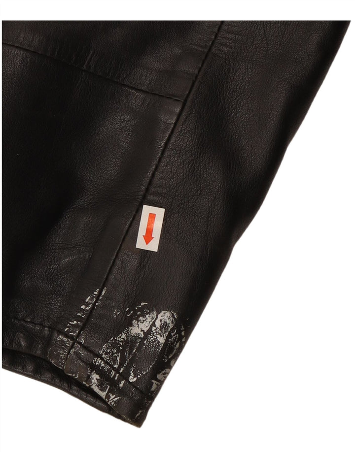 Giacca Blazer in Pelle da Uomo a 4 Bottoni Conbipel IT 48 Pelle Nera Media
