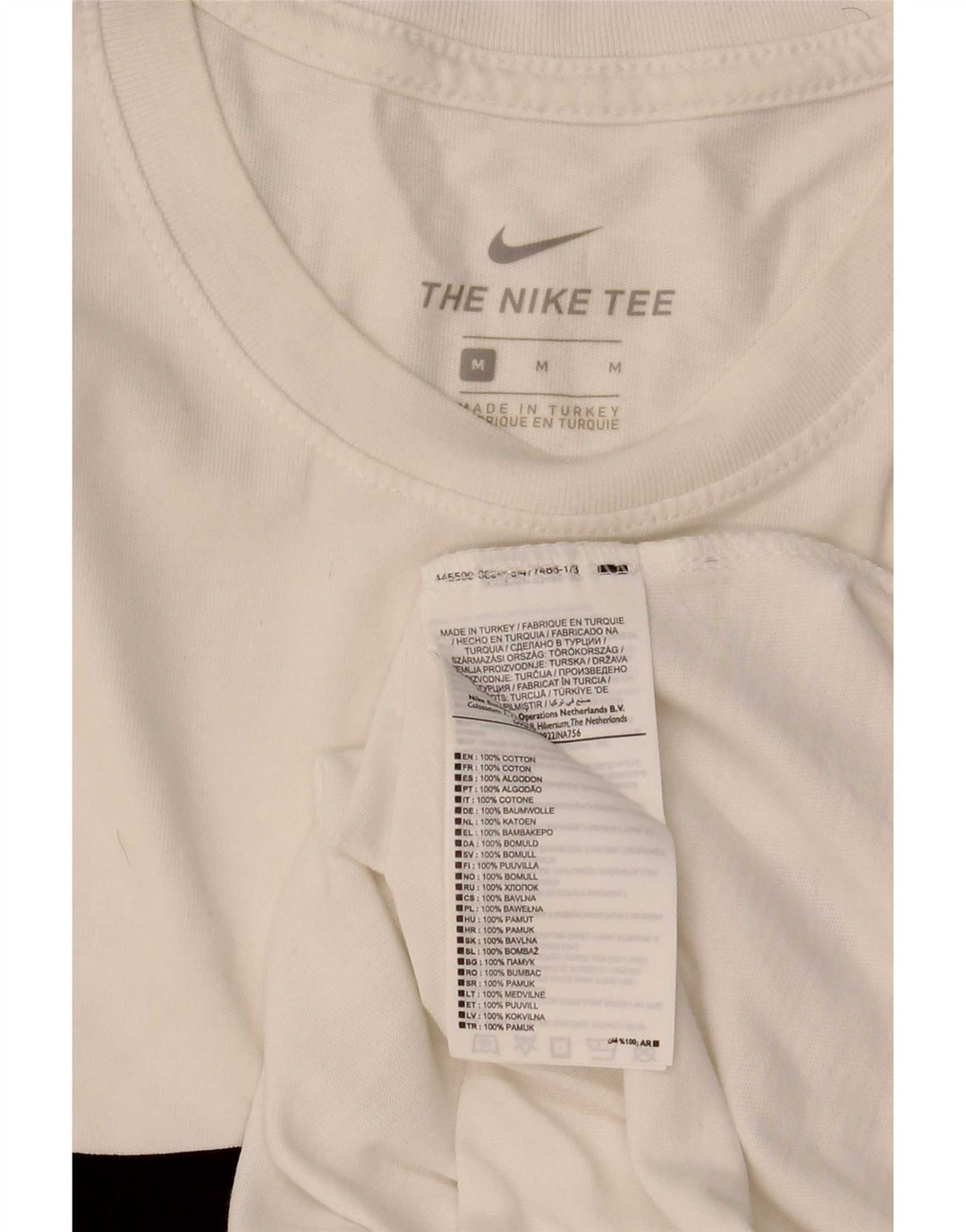 T-shirt grafica da uomo Nike Top in cotone bianco medio