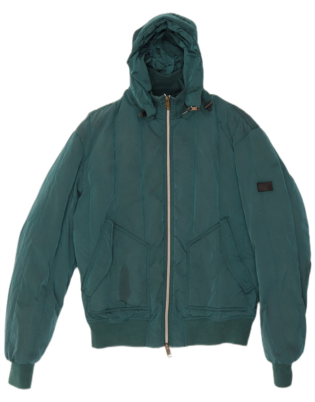 Giacca imbottita oversize con cappuccio da donna Armani Exchange UK 10 piccola verde