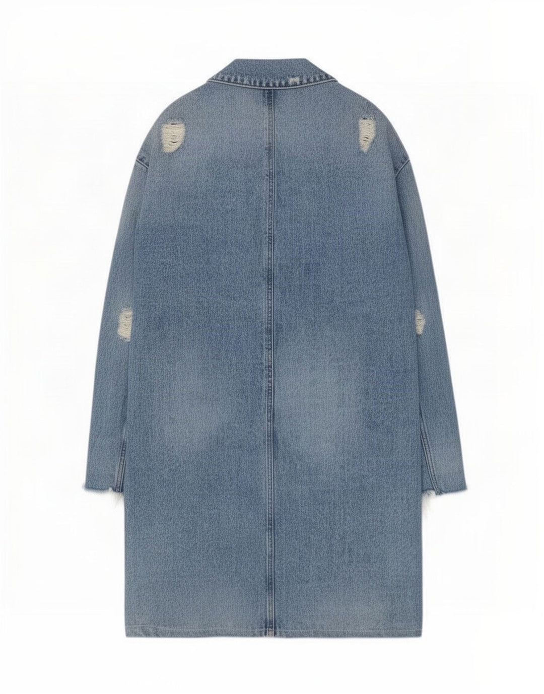 Cappotto in denim invecchiato Trafaluc da donna Zara UK 14 Blu medio