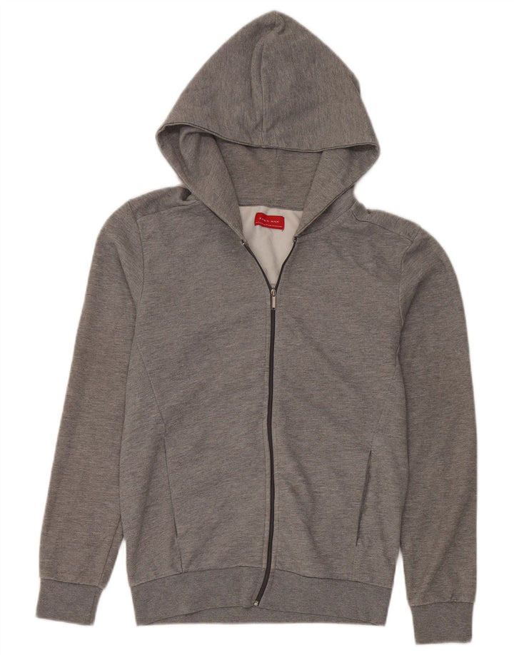 Maglione con cappuccio e zip Zara da uomo piccolo grigio