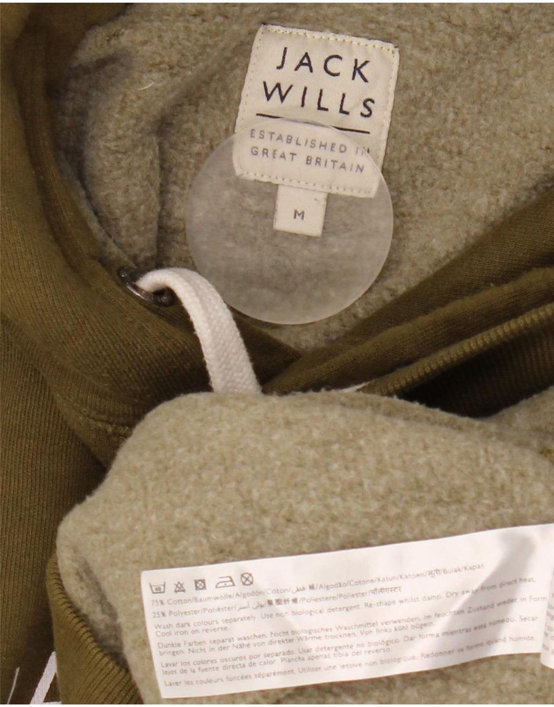 Maglione con cappuccio grafico da uomo Jack Wills in cotone verde medio