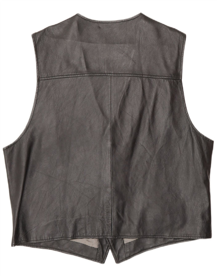 Gilet in pelle da uomo canadese XL in pelle nera