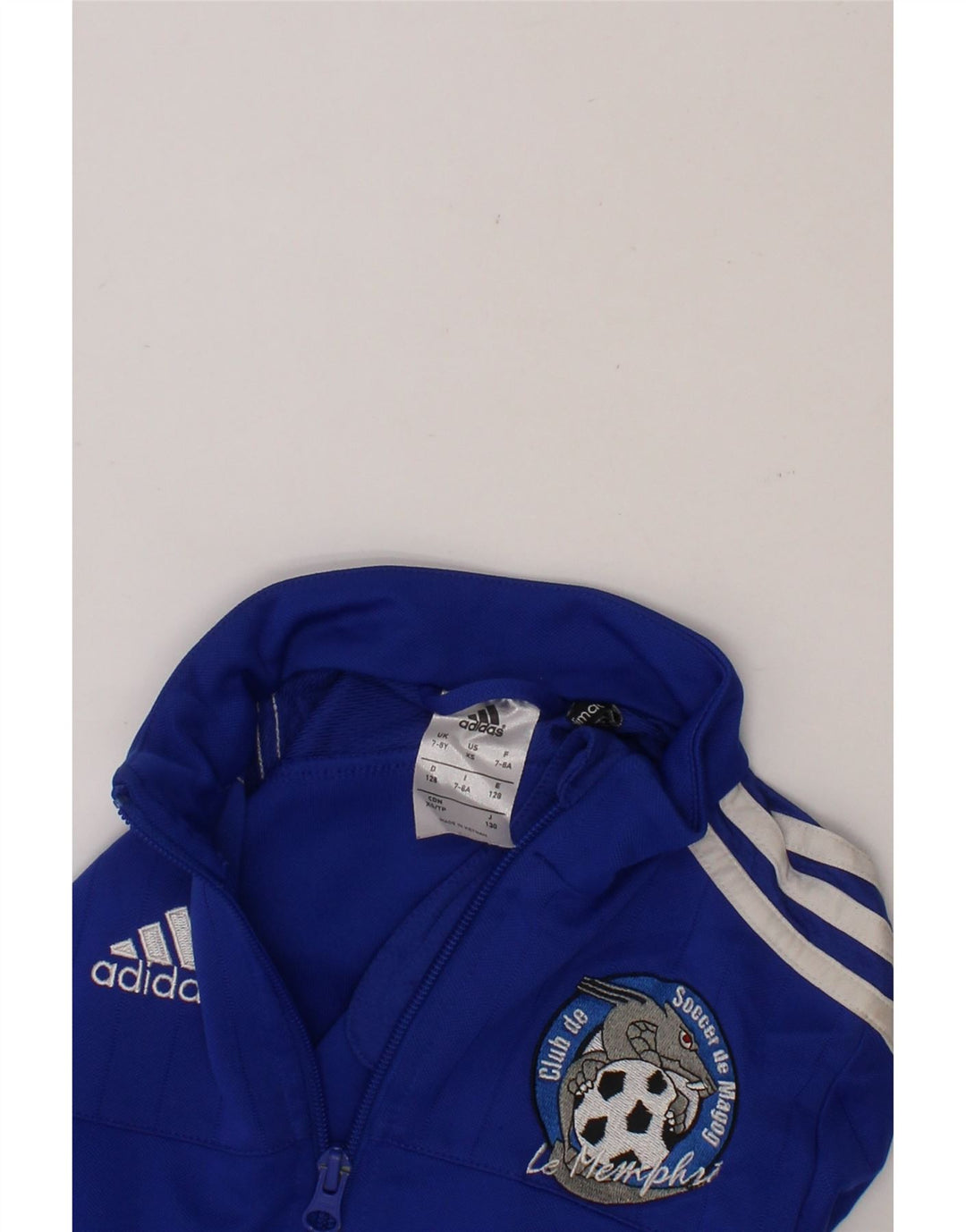 ADIDAS Boys Climacool Graphic Tracksuit Top Jacket 7-8 Years Blue Vintage Adidas and Second-Hand Adidas from Messina Hembry 